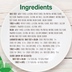 Nylabone Healthy Edibles Natural Puppy Chews Long Lasting Treats for Puppies, Roast Beef, Apple & Bacon Flavor