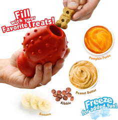 Nylabone Treatin' Cone Strong Stuffable Chew Toy for Dogs, Natural Rubber Fillable Treat Toy, Treat Dispensing Dog Toy, Bacon Flavor