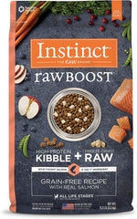 Instinct Raw Boost, Natural Dry Dog Food with Freeze Dried Pieces, High Protein, Grain Free Recipe - Real Salmon