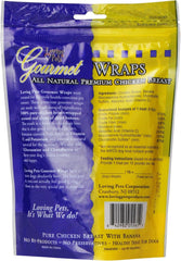 Loving Pets Gourmet All Natural Premium Banana and Chicken Wraps with Glucosamine and Chondroitin, Dog Treats, 6oz