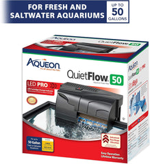 Aqueon® Quietflow LED Pro Aquarium Power Filter Size 50