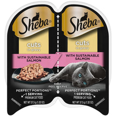 Sheba Wet Food Sheba Perfect Portions Wet Cat Food Cuts in Gravy Gourmet Salmon Entree 2.6-oz
