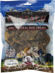 Pure Buffalo Lung Steaks Dog Treats