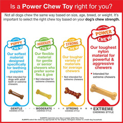 Nylabone Rib Bone Alternative Power Chew Toy for Dogs, Dog Toys for Aggressive Chewers, Beef Flavor