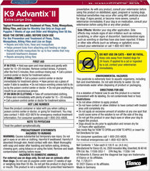 K9 Advantix II Dog Vet-Recommended Flea, Tick & Mosquito Treatment & Prevention | 1-Mo Supply