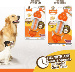 Nylabone Strong Chew Sneaky Snacker Treat Toy for Dogs, Interactive Dog Enrichment Chew Toys, Bacon Flavor