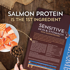Sensitive Skin & Stomach with Salmon Protein & Ancient Grains Dry Food for Dogs & Puppies (30 lb. Bag)