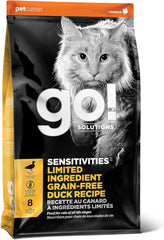 Go! Solutions Sensitivities Limited Ingredient, Grain-Free Dry Cat Food, Duck Recipe for Sensitive Stomach