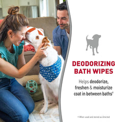Nature's Miracle Deodorizing Bath Wipes for Dogs, 100 Count, Lavender Scent
