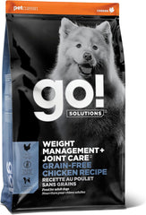 Go! Solutions Weight Management + Joint Care, Grain-Free Dry Dog Food, Chicken Adult and Senior Recipe