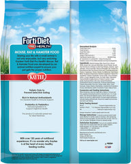 Kaytee Forti-Diet Pro Health Pet Mouse, Rat, and Hamster Food, 5 Pound