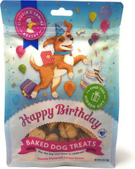Claudia's Canine Bakery, Happy Birthday Bag of Treats | Vanilla Flavor, Gourmet Dog Treats| No Preservatives, No Animal by-Products, No Fillers | Made in The USA | Net Wt. 8 oz