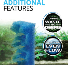 Fluval 107 Blue BioFoam MAX, Replacement Aquarium Filter Media