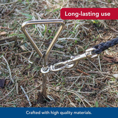 Titan - Coastal Pet Titan Dog Tie Out Stakes for Hard Soil - Spiral Stake for Dog Cable - Heavy-Duty Ground Anchor - Rust-Resistant Finish - Robust Metal Design - 17"