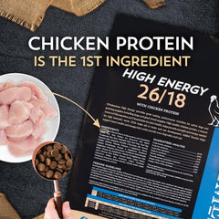 Wholesomes High Energy with Chicken Protein 26/18 Dry Food for Dogs & Puppies 40 lb