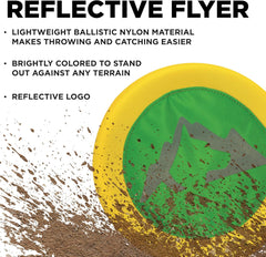 Playology Hound2O Outdoor Dog Toys Reflective Flyer | Durable Pet Toys for Medium and Large Dogs | Water-Resistant Dog Frisbee