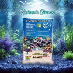 Nature's Ocean Bio-Activ Live Aragonite Samoa Pink Reef Sand - 20 lbs - Natural Substrate, Supports Water Balance, Ideal for Marine Tanks