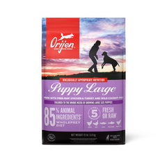 ORIJEN Puppy Large Dry Dog Food, Grain Free Dry Dog Food for Puppies, Fresh or Raw Ingredients