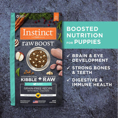 Instinct Raw Boost Puppy, Natural Dry Dog Food with Freeze Dried Pieces, Grain Free Recipe - Real Chicken