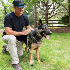 Operation Good Boy Tactical Leash (Black) - Durable, Strong, and Comfortable - Heavy Duty Aviation Aluminum Clip with 360 Degree Swivel - Veteran Owned and Operated