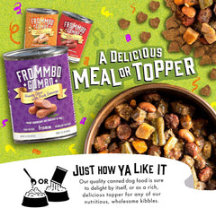 Fromm Frommbo Gumbo Hearty Stew with Pork Sausage Dog Food - Premium Wet Dog Food - Pork Recipe - Case of (12) 12.5 oz Cans