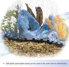 Aqueon Fish Tank Aquarium Flexible LED Accent Light and Bubble Wand, Multi Color