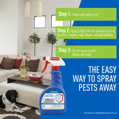 Flea & Tick Home Spray with Precor, Kills Fleas, Flea Eggs, Flea Larvae, Bed Bugs, Ticks, Ants, Cockroaches, Spiders, Mosquitoes And Many Other Listed Nuisance Pests In The Home, 24 Fl Oz