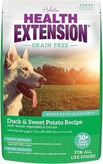 Health Extension Grain Free Duck & Sweet Potato Dry Dog Food (4 lb / 1.81 kg) - Lean Protein Formula with Turmeric & Antioxidants for Healthy Skin & Digestion