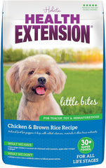 Health Extension Little Bites Dry Dog Food for Small Breeds, Chicken & Brown Rice Recipe, with Probiotics & Superfoods for Digestion & Coat Health, 10 lb bag