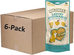 Savory Spoonables with Real Chicken, Salmon and Duck for Cats, Treat Your Cat to Triple Flavor Squeezable Lickable Wet Treats with Built-in Spoon for Less Mess