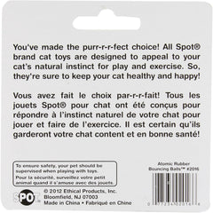 SPOT Atomic Rubber Bouncing Balls - Play Toy for Cats and Kittens, Bumpy Shape Makes Playing More Fun, Great to Keep Cats Entertained and Exercised - 1.5 inch, 2-Pack