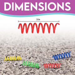 SPOT Thin Colorful Springs Cat Toys - Bouncy Coils for Medium Indoor Cat Breeds to Bite, Swat, Chase - Keeps Cats & Kittens Entertained for Hours - 3 inches Long, 10 Pcs, Multi Colors