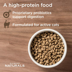 Diamond Naturals Active Cat Adult Dry Cat Food Chicken Protein Formula from Cage-Free Chicken with Superfoods, Probiotics, Antioxidants and Essential Nutrients
