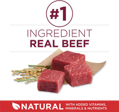 Purina ONE Small Bites Beef and Rice Formula Small High Protein Dry Dog Food Natural With Added Vitamins, Minerals and Nutrients - 16.5 lb. Bag