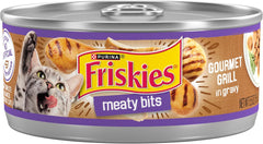 Purina Friskies Wet Cat Food, Meaty Bits Gourmet Grill in Gravy - (Pack of 24) 5.5 oz. Cans