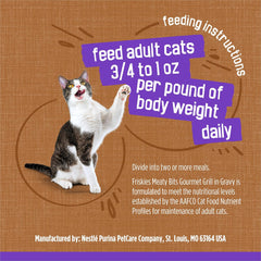 Purina Friskies Wet Cat Food, Meaty Bits Gourmet Grill in Gravy - (Pack of 24) 5.5 oz. Cans