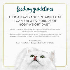 Purina Fancy Feast Salmon and Shrimp Feast Classic Grain Free Wet Cat Food Pate - (Pack of 24) 3 oz. Cans