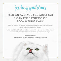 Purina Fancy Feast Grilled Wet Cat Food Tuna Feast in Wet Cat Food Gravy - (Pack of 24) 3 oz. Cans