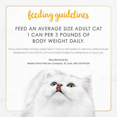 Purina Fancy Feast Grilled Wet Cat Food Chicken and Beef in Wet Cat Food Gravy - (Pack of 24) 3 oz. Cans