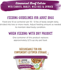 Purina Beneful Gravy Wet Dog Food, Prepared Meals Simmered Beef Entree - (8) 10 oz. Tubs
