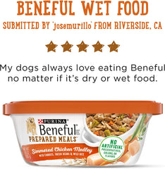 Purina Beneful Gravy Wet Dog Food, Prepared Meals Simmered Chicken Medley - (8) 10 oz. Tubs