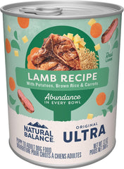 Natural Balance Original Ultra Adult Wet Dog Food, Lamb Recipe with Potatoes, Brown Rice & Carrots, 13 Ounce Can (Pack of 12)