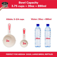 SPOT Coop Cup Bolt Clamp - Stainless Steel Hanging Bowl for Pet Crates, Easy Install, Chew-Proof, Removable Water/Kibble Bowl for Medium Dogs, Cats, Large Birds, Reptiles - 3.75 Cups (30 Oz)