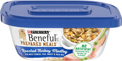 Purina Beneful Gravy Wet Dog Food, Prepared Meals Roasted Turkey Medley - (8) 10 oz. Tubs