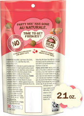 Purina Friskies Natural Cat Treats, Party Mix Natural Yums With Real Salmon and Vitamins, Minerals & Nutrients - (Pack of 10) 2.1 Oz. Pouches