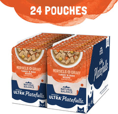 Adult Grain Free Wet Cat Food, Turkey & Duck Recipe, 3 Ounce Pouch (Pack of 4)