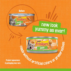 Purina Friskies Wet Cat Food Pate, Poultry Platter - (Pack of 24) 5.5 oz. Cans