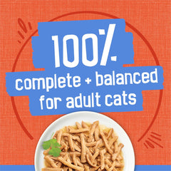 Purina Friskies Shreds Chicken and Salmon Dinner in Wet Cat Food Gravy - (Pack of 24) 5.5 oz. Cans