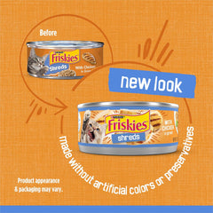 Purina Friskies Shreds With Chicken in Wet Cat Food Gravy - (Pack of 24) 5.5 oz. Cans