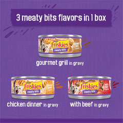 Purina Friskies Wet Cat Food, Meaty Bits Chicken Dinner in Gravy - (Pack of 24) 5.5 oz. Cans (Copy)